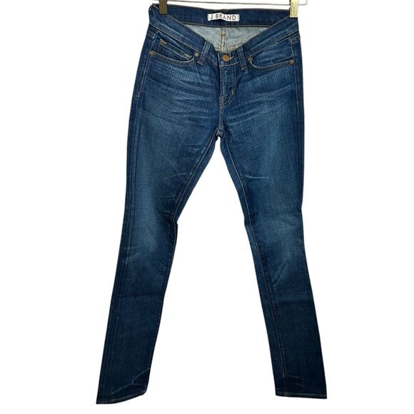 J Brand Jeans Size 25 Low Rise Pencil Leg Dark Fashion Wash 32" Inseam - Picture 9 of 9